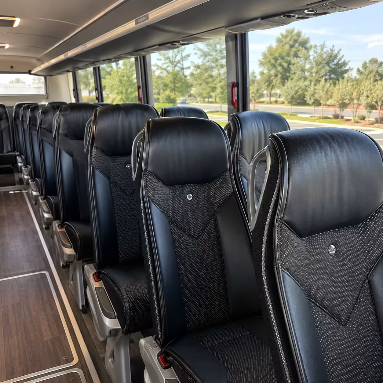 salinas charter bus rental interior